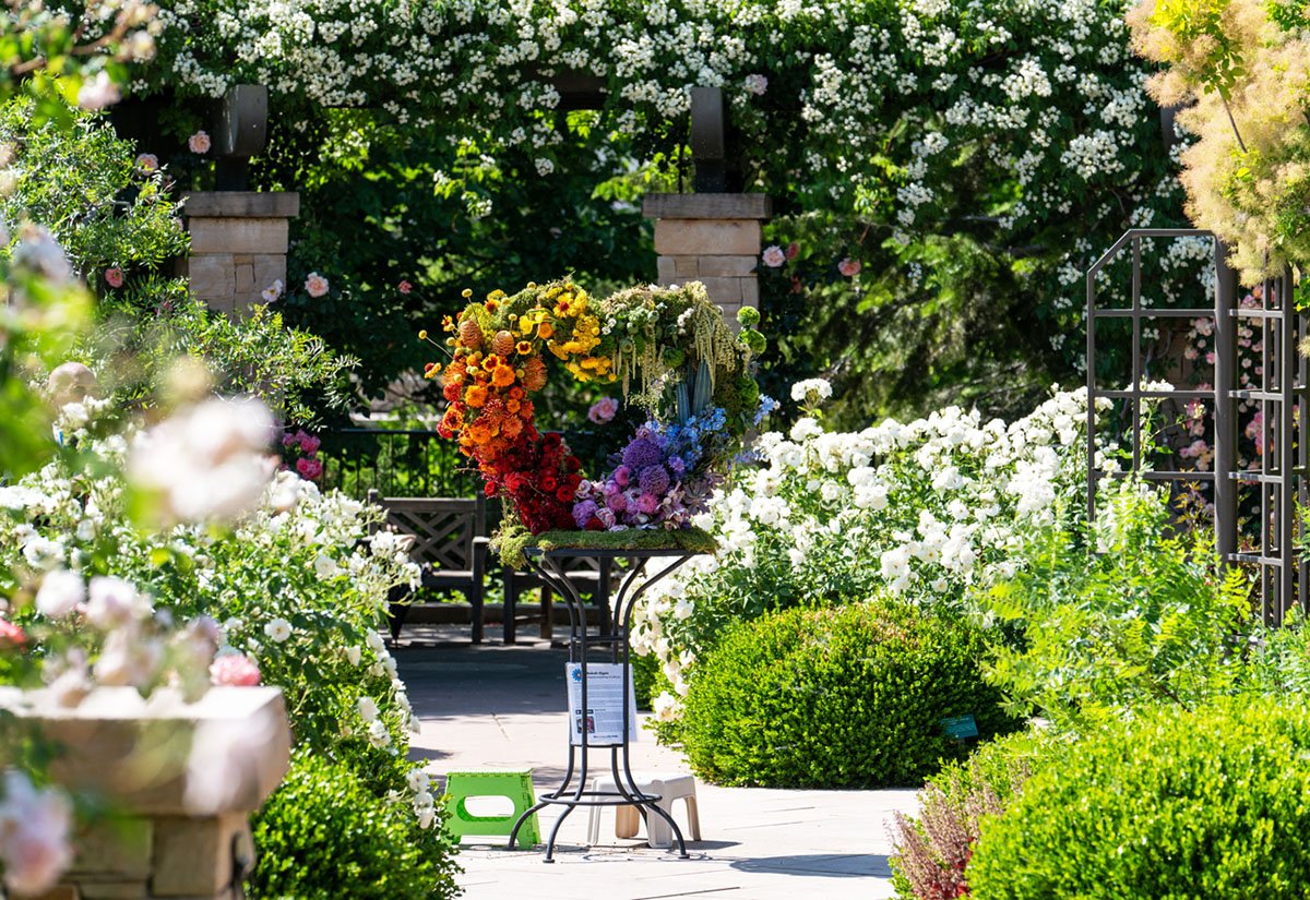 Blooming with Pride art installation at Red Butte Garden