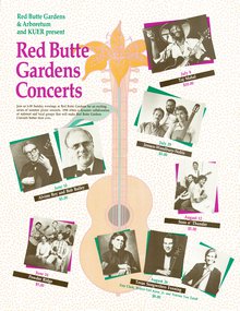 1990 Red Butte Garden Concert Series Lineup Poster