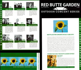 2002 Red Butte Garden Concert Series Lineup Poster
