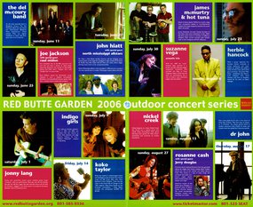 2006 Red Butte Concert Series Lineup Poster