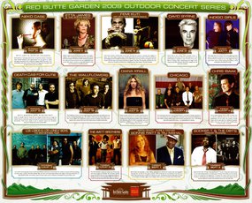 2009 Red Butte Garden Concert Series Lineup Poster