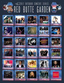 2017 Red Butte Garden Concert Series Lineup Poster