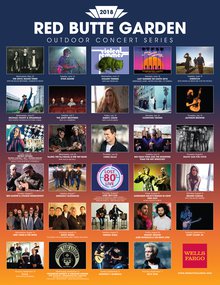 2018 Red Butte Garden Concert Series Lineup Poster