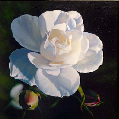 Chase McCleary art White Rose painting