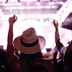 People enjoying a concert at Red Butte Garden Amphitheatre