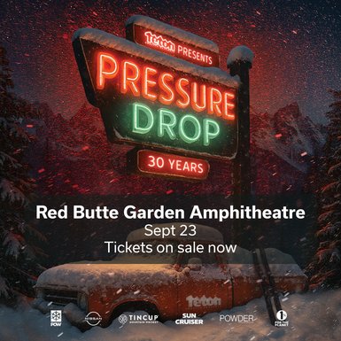 Teton Gravity Research is rolling into town for everyone’s favorite winter kickoff celebration ❄️ On September 23, join us in the Red Butte Garden Amphitheatre for their new film PRESSURE DROP, the latest chapte...