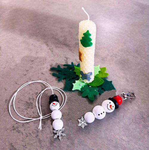 Winter Solstice candle and snowman crafts